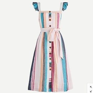 J Crew Linen Midi Dress